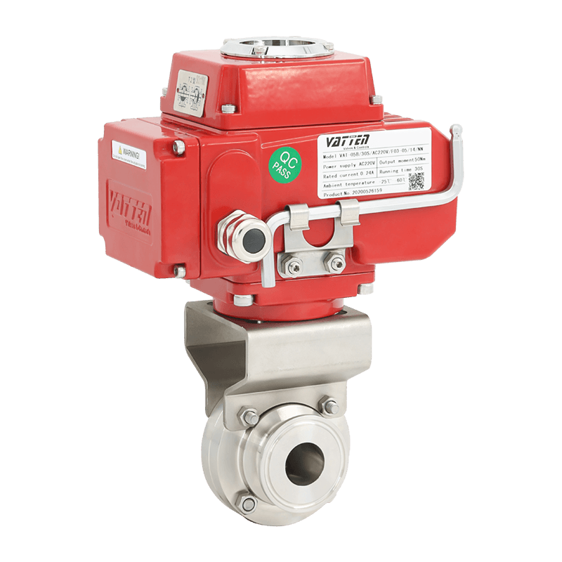 วาล์วผีเสื้อหนีบสุขาภิบาลไฟฟ้า