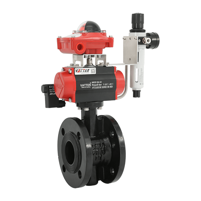 วาล์วผีเสื้อหน้าแปลนนิวเมติก