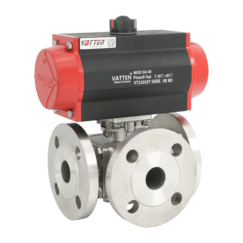 บอลวาล์วสามทางแบบนิวแมติก